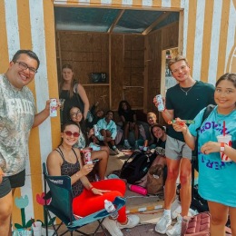 a group of people posing for a picture